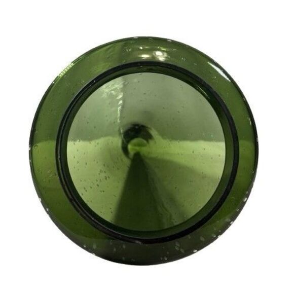 Lg Christmas Tree Art Glass Table Decoration Controlled Bubbles Hand Blown 11.5" - Picture 8 of 11